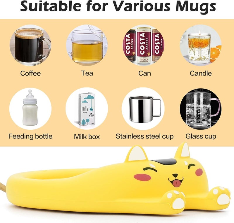 PUSEE Mug Warmer,Coffee Warmer for Desk Candle Warmer Auto Shut Off,Coffee Cup Warmer with 3 Temp Settings,Electric Beverage Warmer Plate for Coffee,Tea,Water Milk and Cocoa(Not Include Cup) - Image 3